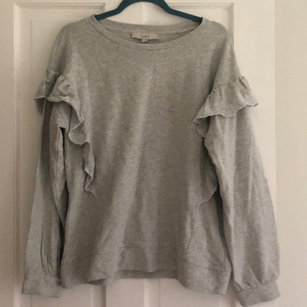 Loft ruffled sweatshirt